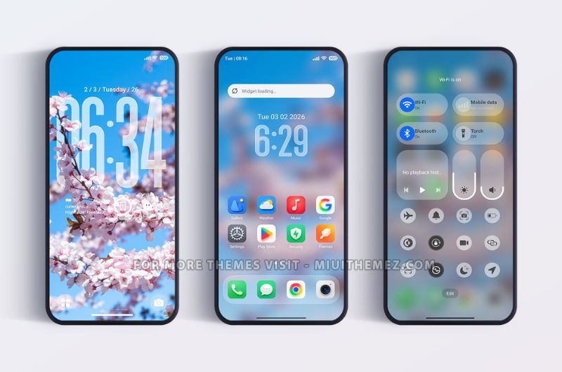 Alpha HyperOS Theme with Beautiful Icons and 4 Toggles Control Centre - Preview 1
