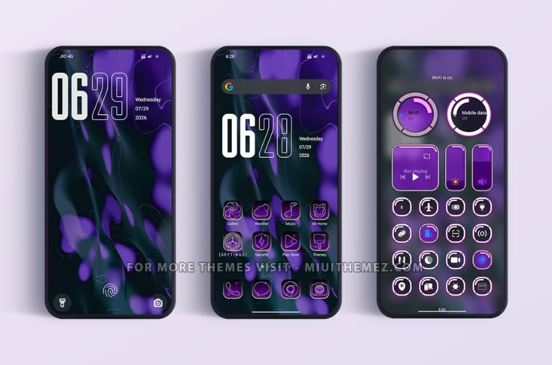 AS Neon Dark Mode HyperOS 3.0 Theme - Preview 1