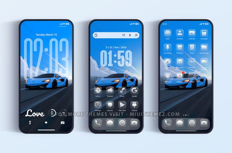 BNB HyperOS Theme with Transparent Icons and iOS 26 Lock Screen - Preview 1
