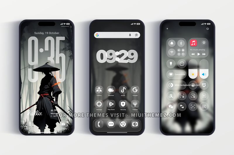 Colorless 26 HyperOS Theme with iOS 26 Lock Screen and Transparent Icons - Preview 1
