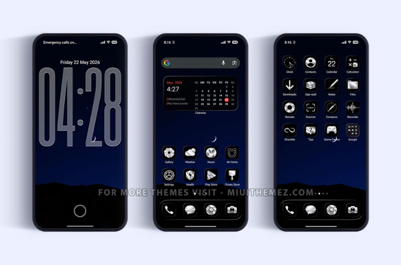 Covalent V2 Dark Mode Theme for HyperOS 3.0 Devices - Preview 1