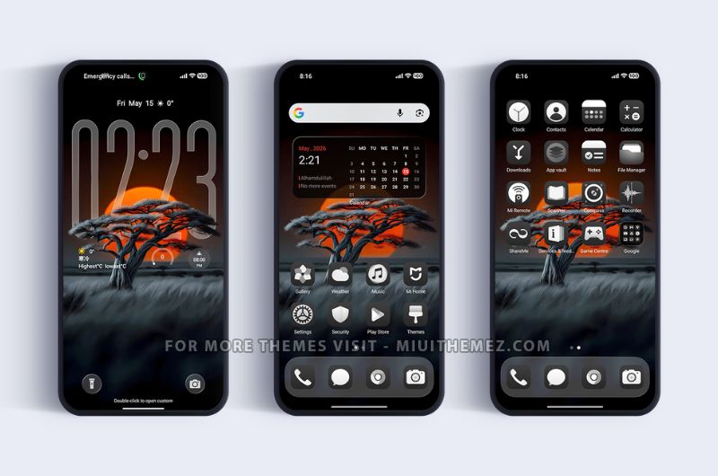Dark HOS3 HyperOS 3.0 Compatible Theme for Xiaomi Redmi Phones - Preview 1