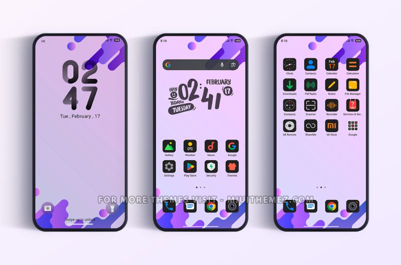IORI Purple Dark Mode Anime Theme for Xiaomi Redmi Phones - Preview 1