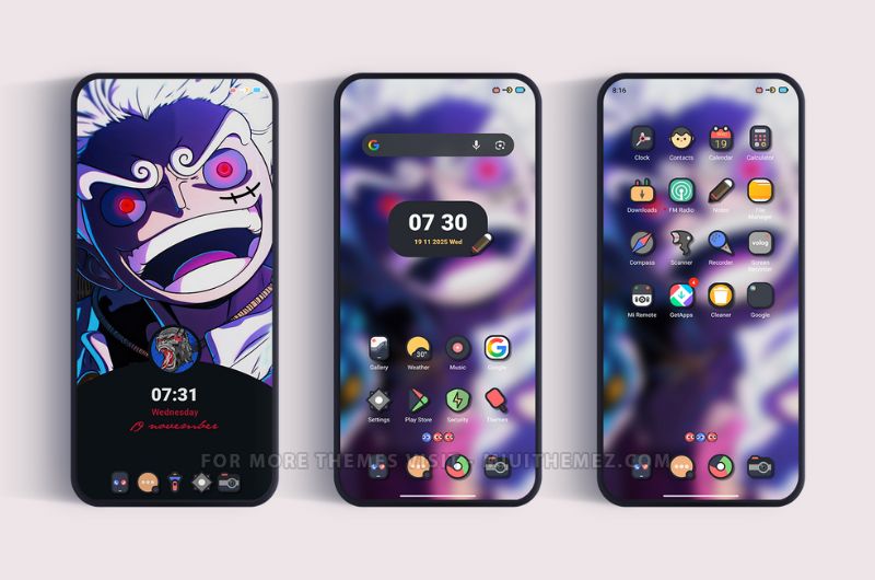KETHEK BEDHES HyperOS Theme | Luffy Gear 5 Theme for Xiaomi Redmi Phones - Preview 1
