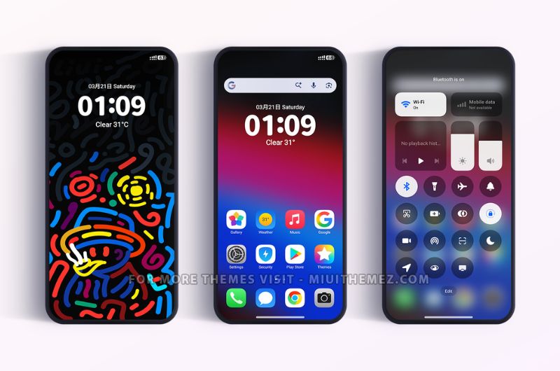LIUI16 Theme with Multiple Lock Styles for Xiaomi Redmi Phones - Preview 1