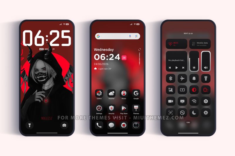 OX GR1 HyperOS Theme with Cool Control Center and Dark Icons - Preview 1