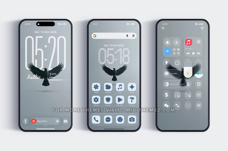 OX M1 HyperOS Theme with iOS Lock Screen and Features - Preview 1