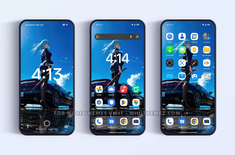 Putih Biru 3.0.3 HyperOS 3.0 Theme for Xiaomi Redmi Phones - Preview 1