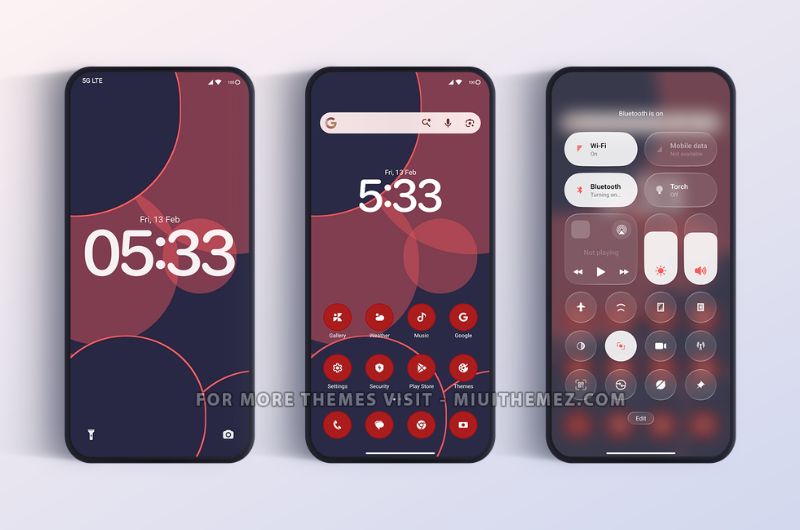 Putih Merah HyperOS Theme for Xiaomi Redmi and Poco Devices - Preview 1