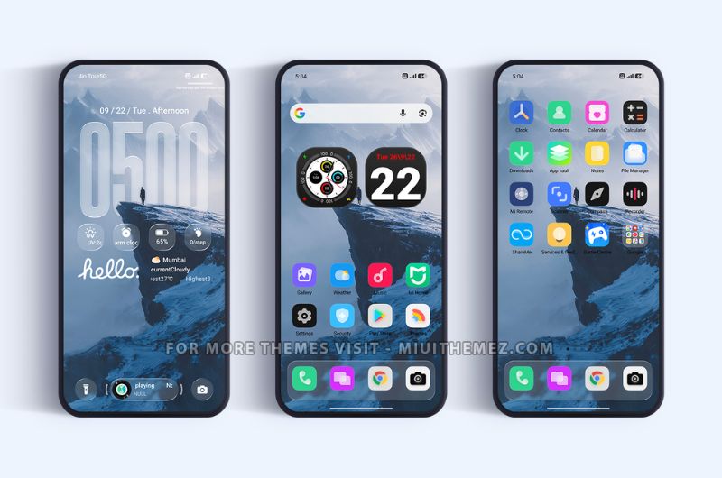 Raster Seasonal Lock Screen Card Theme with Official Theme Store Link - Preview 1