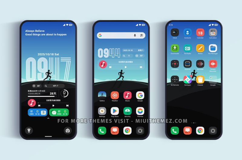 RUN HyperOS Theme with Dynamic Lock Screen Features - Preview 1