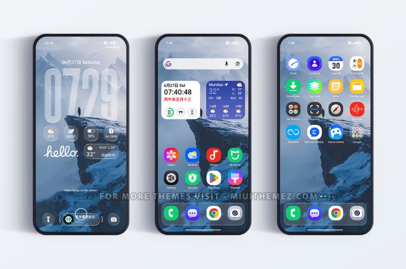Seasonal Raster Effect HyperOS Theme with Most Advanced Lock Screen - Preview 1