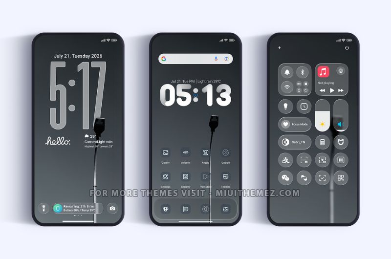 Streetlight HyperOS Theme with iOS Lock Screen Features - Preview 1