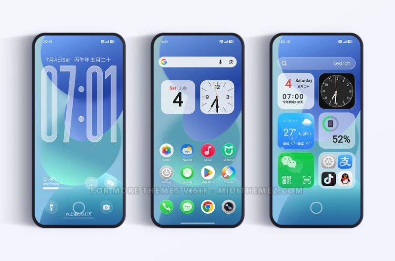 Surge Liquid Circular OS HyperOS Theme for Xiaomi Redmi Phones - Preview 1