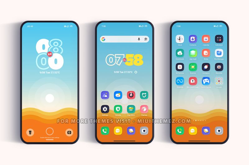 Tokio HyperOS Theme with Stock Android Lock Screen - Preview 1