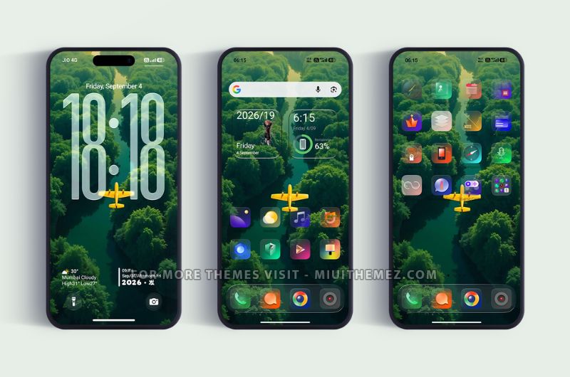 Translucent HyperOS 3.0 Theme with Glass Effect Design - Preview 1